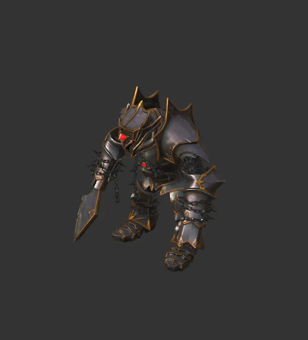 Nearly finished Wardens minion before final polish, seen from an elevated angle